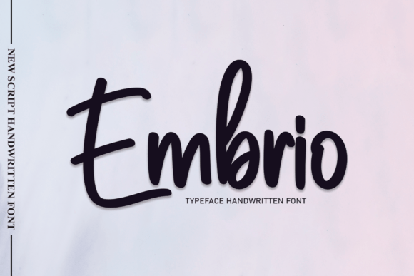 Embrio: A Friendly Handwritten Font for Editorial Personality