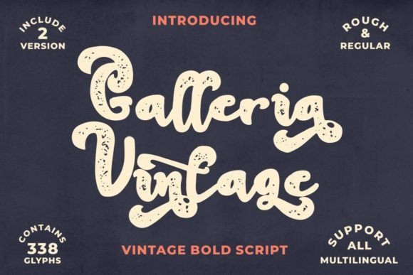 Galleria Vintage: A Bold Script Font for Digital Brand Presence