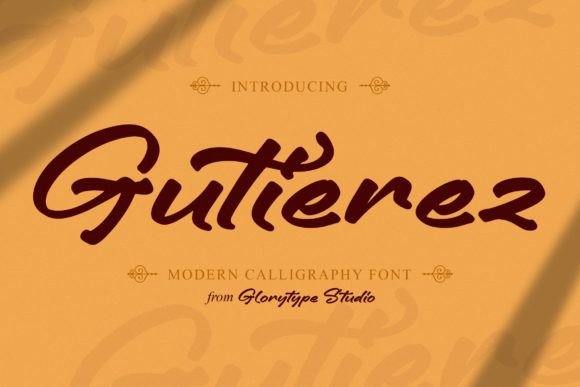 Gutierez: A Modern Script Font for Elegant Branding