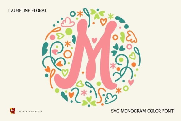 Laureline Floral Monogram: A Soft Typographic Accent for Editorial Moments