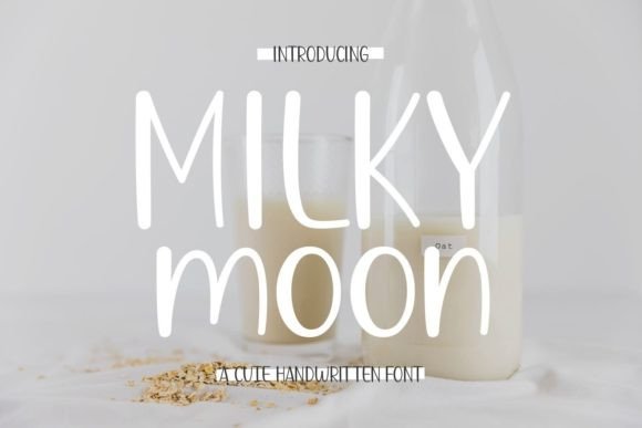 Milky Moon: A Handwritten Font for Editorial Elegance