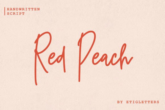 Red Peach: A Dazzling Script Font for Editorial Design