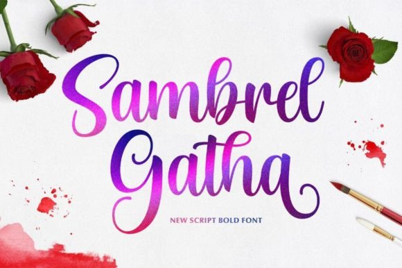 Sambrel Gatha: A Modern Script Font for Elegant Web Design