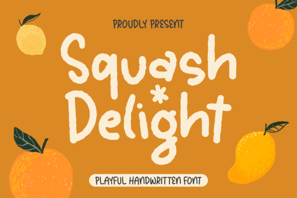 Squash Delight: A Playful Handwritten Font for Editorial Design