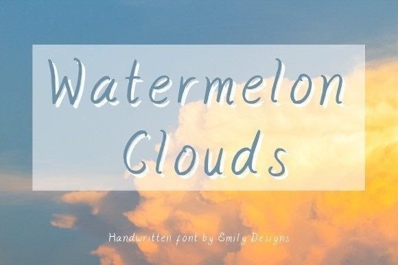 Watermelon Clouds: A Font for Warm, Friendly Stories