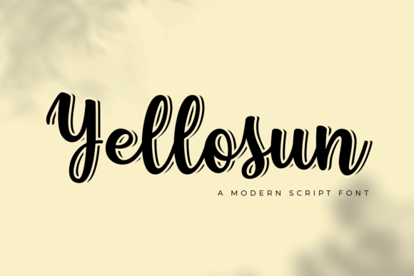 Yellosun Font: A Friendly Script Typeface for Small Business Branding